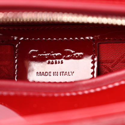 Patent Cannage Medium Lady Dior Red