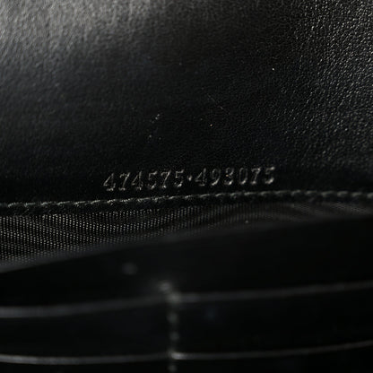 Calfskin Matelasse GG Marmont Chain Wallet Black