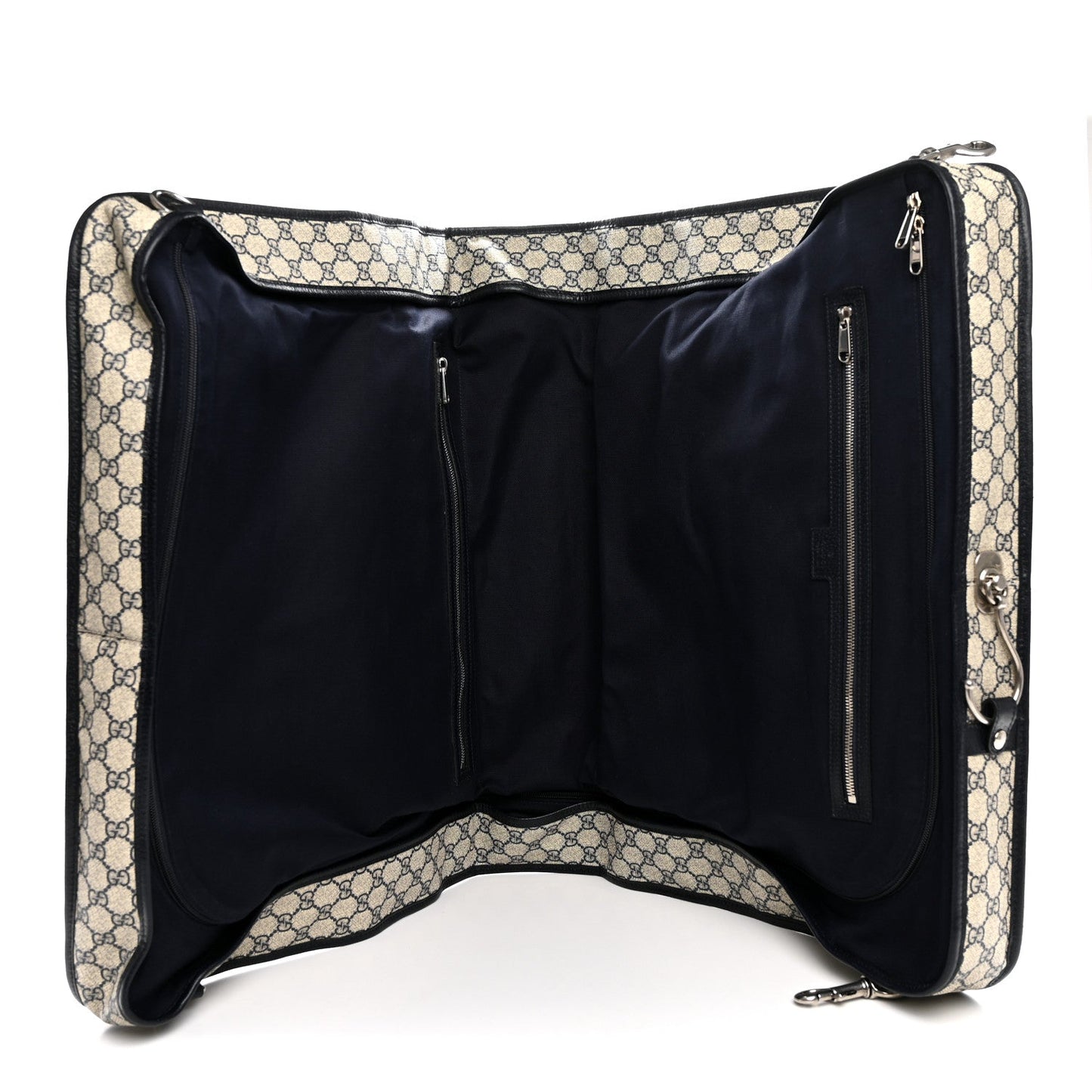 GG Supreme Monogram Web Savoy Garment Bag Beige Blue