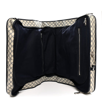 GG Supreme Monogram Web Savoy Garment Bag Beige Blue