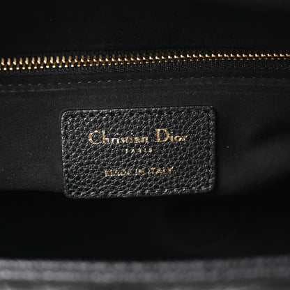 Grained Calfskin Cannage Medium Lady Dior Black