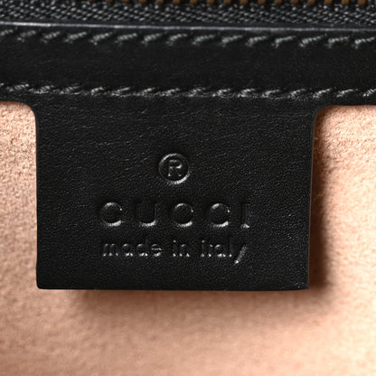 Calfskin Snakeskin GG Supreme Monogram Medium Osiride Top Handle Bag Black