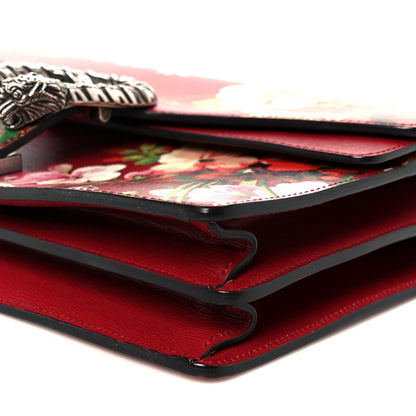 Calfskin Blooms Print Small Dionysus Shoulder Bag Romantic Cherry Multicolor
