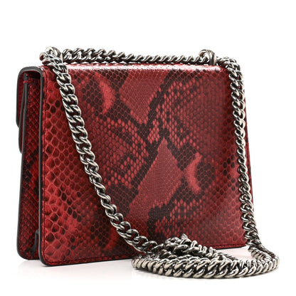 Snakeskin Mini Dionysus Shoulder Bag Red