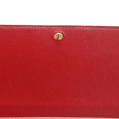 Guccissima Signature Bowy Chain Wallet Hibiscus Red