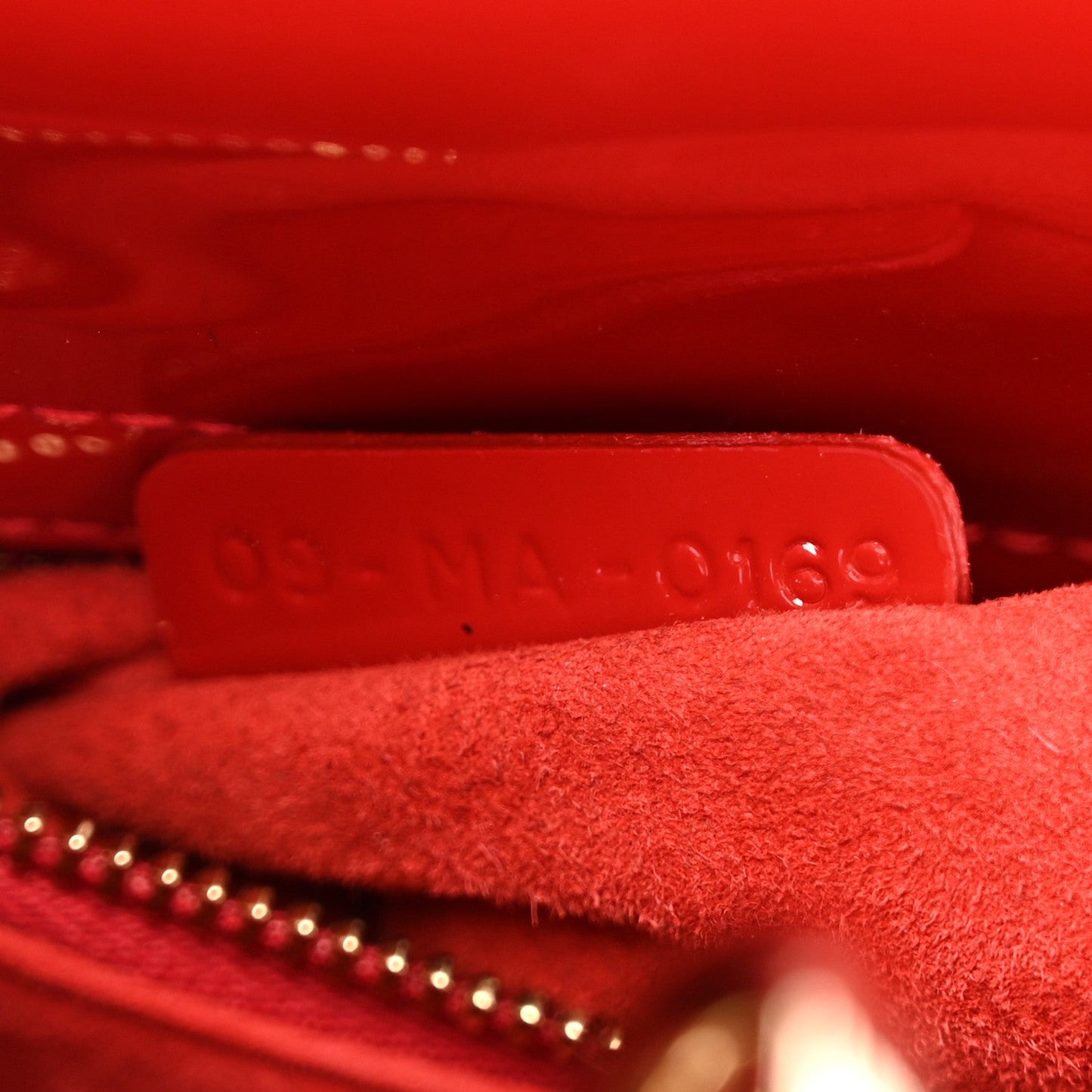 Patent Cannage Small Lady Dior Cherry Red
