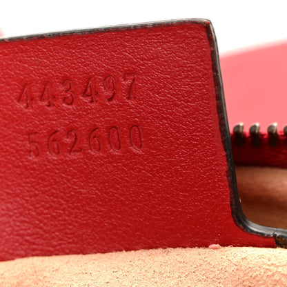 Calfskin Matelasse Small GG Marmont Shoulder Bag Hibiscus Red