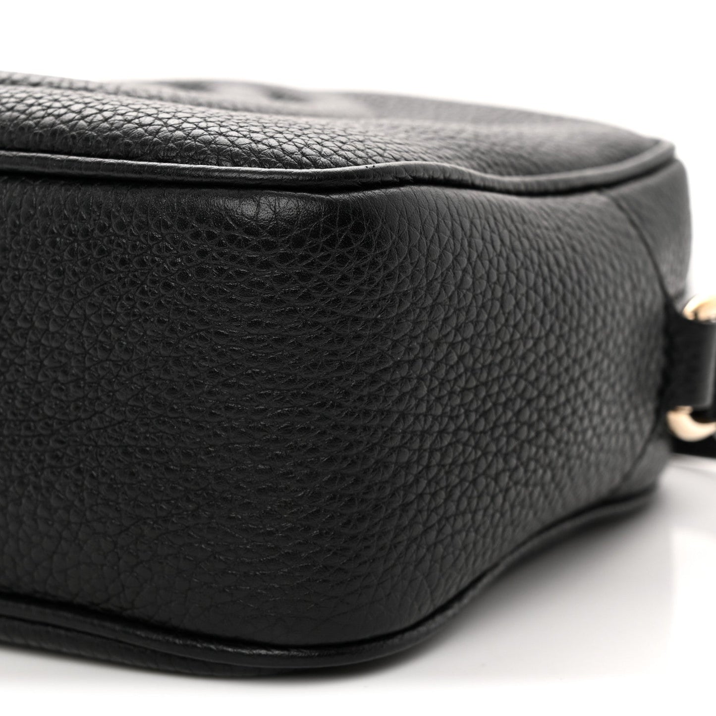 Pebbled Calfskin Soho Disco Bag Black