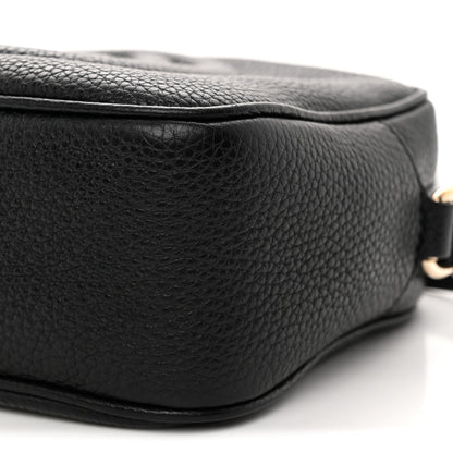 Pebbled Calfskin Soho Disco Bag Black