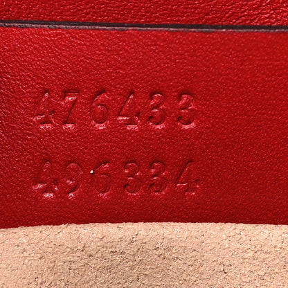 Calfskin Matelasse Super Mini GG Marmont Shoulder Bag Hibiscus Red