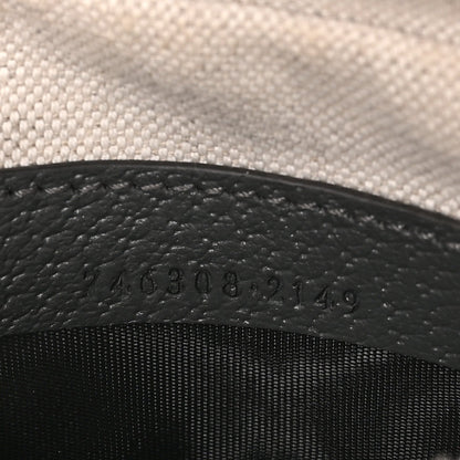 GG Supreme Monogram Textured Dollar Calfskin Mini Ophidia Bag Graphite Grey