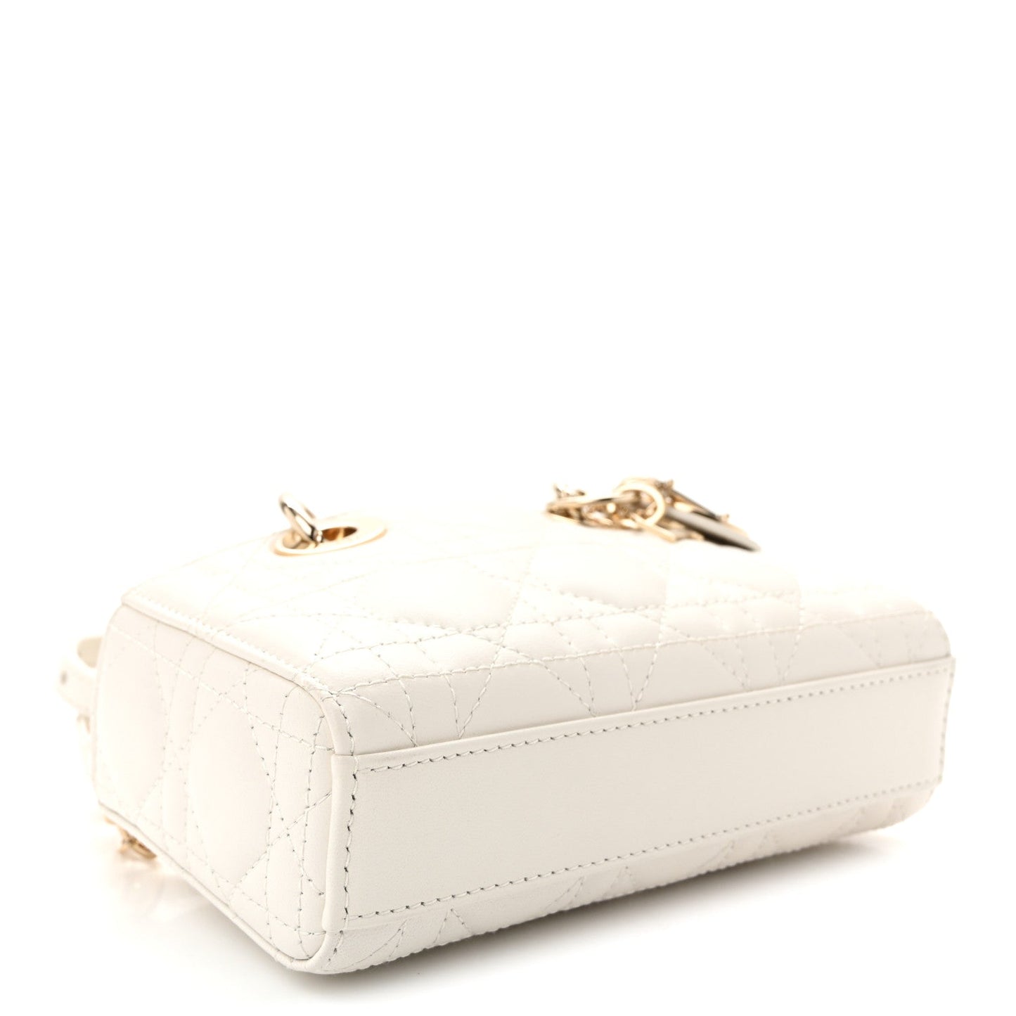 Lambskin Cannage Micro Lady D-Joy Latte