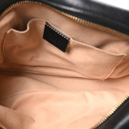 Monogram Matelasse Diagonal Small GG Marmont Chain Shoulder Bag Beige Black