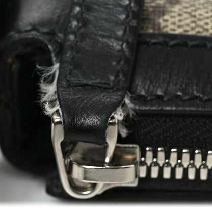 GG Supreme Monogram Web Messenger Bag Black