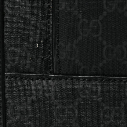 GG Supreme Monogram Four Wheel Suitcase Black Grey