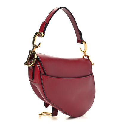 Calfskin Mini Saddle Bag Red