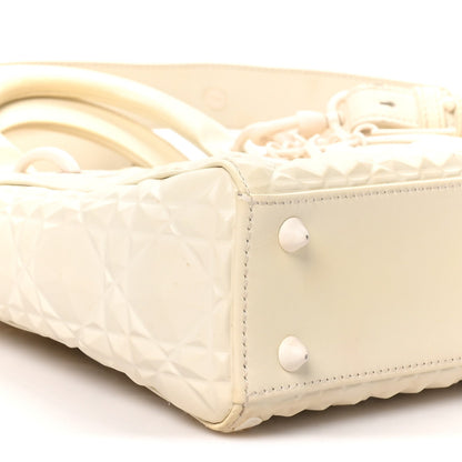 Calfskin Cannage Diamond Small My ABCDior Lady Dior White