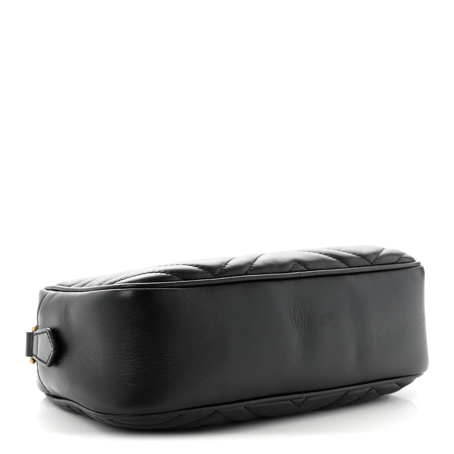 Calfskin Matelasse Small GG Marmont Chain Shoulder Bag Black Black