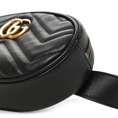 Calfskin Matelasse GG Marmont Belt Bag 95 38 Black