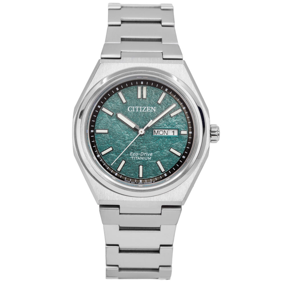 Citizen Men's AW0130-85X Super Titanium Green Dial Eco-Drive