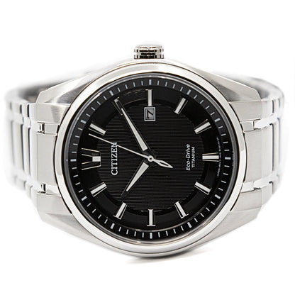 Citizen Mens AW1240-57E Super Titanium 1240 Black Dial