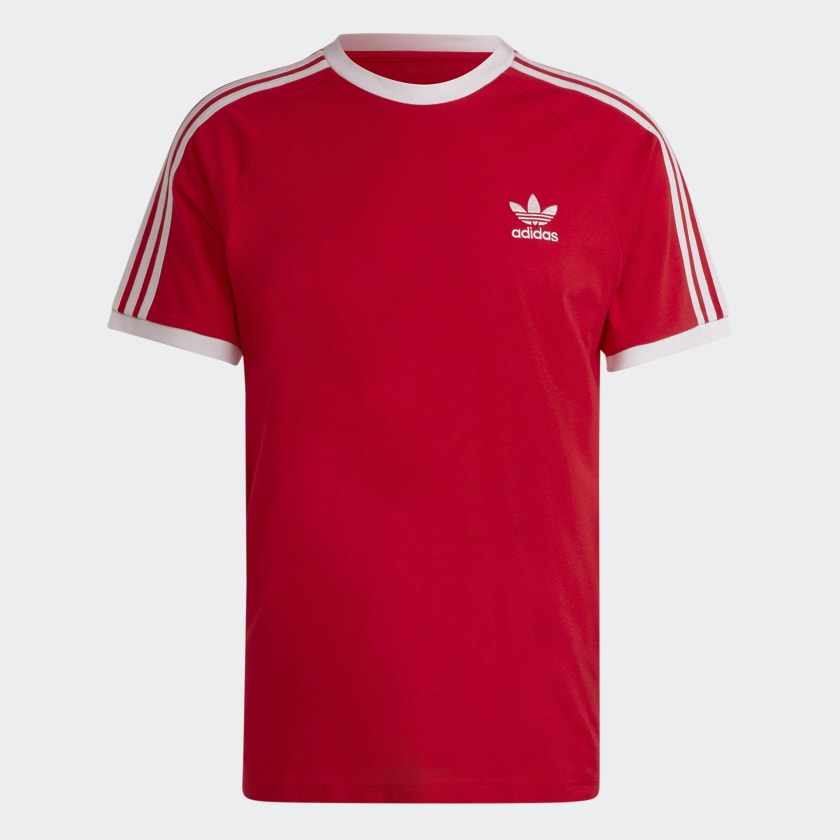 Adidas Original 3-STRIPES SJ TEE Men’s - BETTER SCARLET RED /WHITE
