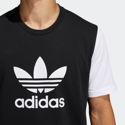 Adidas Original 3-TREFOIL T-SHIRT TEE Men’s - BLACK /MEDIUM GREY