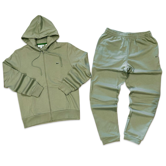 LACOSTE FUll ZIP HOODED CLASSIC SWEATSUIT Men’s -GREEN-S86