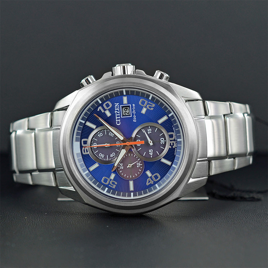 Citizen Men's CA0630-80L Eco-Drive Blue Dial Chrono Watch