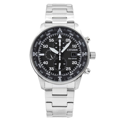 Citizen Men's CA0690-88E Aviator Chrono Black Dial Watch
