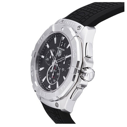 Tag Heuer Aquaracer Chronograph Black Dial Black Rubber Strap Watch for Men - CAY1110.FT6041