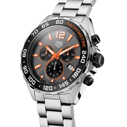 Tag Heuer Formula 1 Chronograph Ceramic Black Dial Silver Steel Strap Watch for Men - CAZ101AH.BA0842