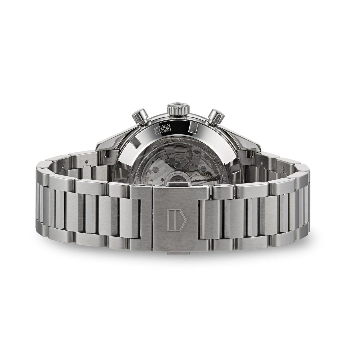 Tag Heuer Carrera Automatic Chronograph Black Dial Silver Steel Strap Watch for Men - CBK2110.BA0715