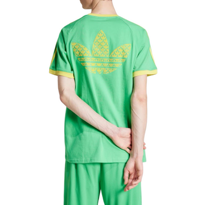 Adidas Original  Q2 MONOGRAM CAL 3-STRIPES  TEE Men’s -ENERGY GREEN