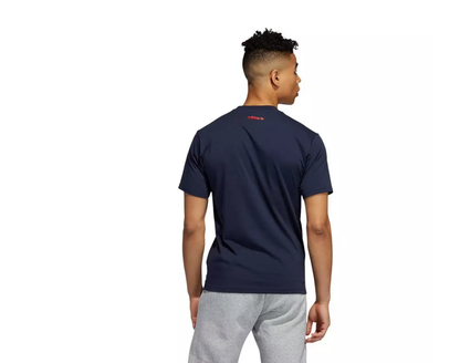 Adidas Original LOGO PLAY SS T-SHIRT TEE Men’s - NAVY RED