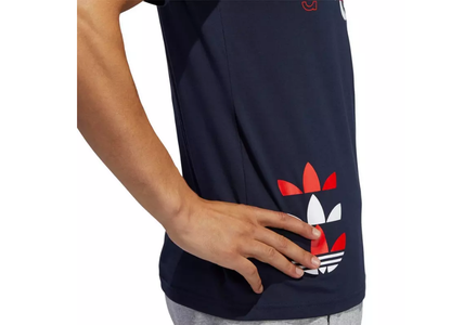 Adidas Original LOGO PLAY SS T-SHIRT TEE Men’s - NAVY RED