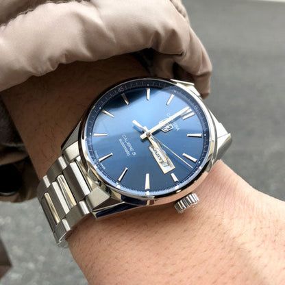 Tag Heuer Carrera Automatic Blue Dial Silver Steel Strap Watch for Men - WAR201E.BA0723