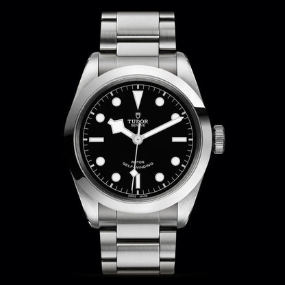 Tudor Black Bay Automatic Black Dial Silver Steel Strap Watch for Men - M79540-0001