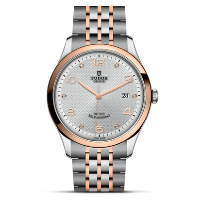 Tudor 1926 Automatic Diamonds Silver Dial Two Tone Steel Strap Watch for Men - M91651-0002