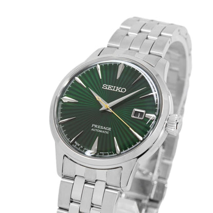 Seiko Men's SRPE15J1 Presage Green Dial Watch