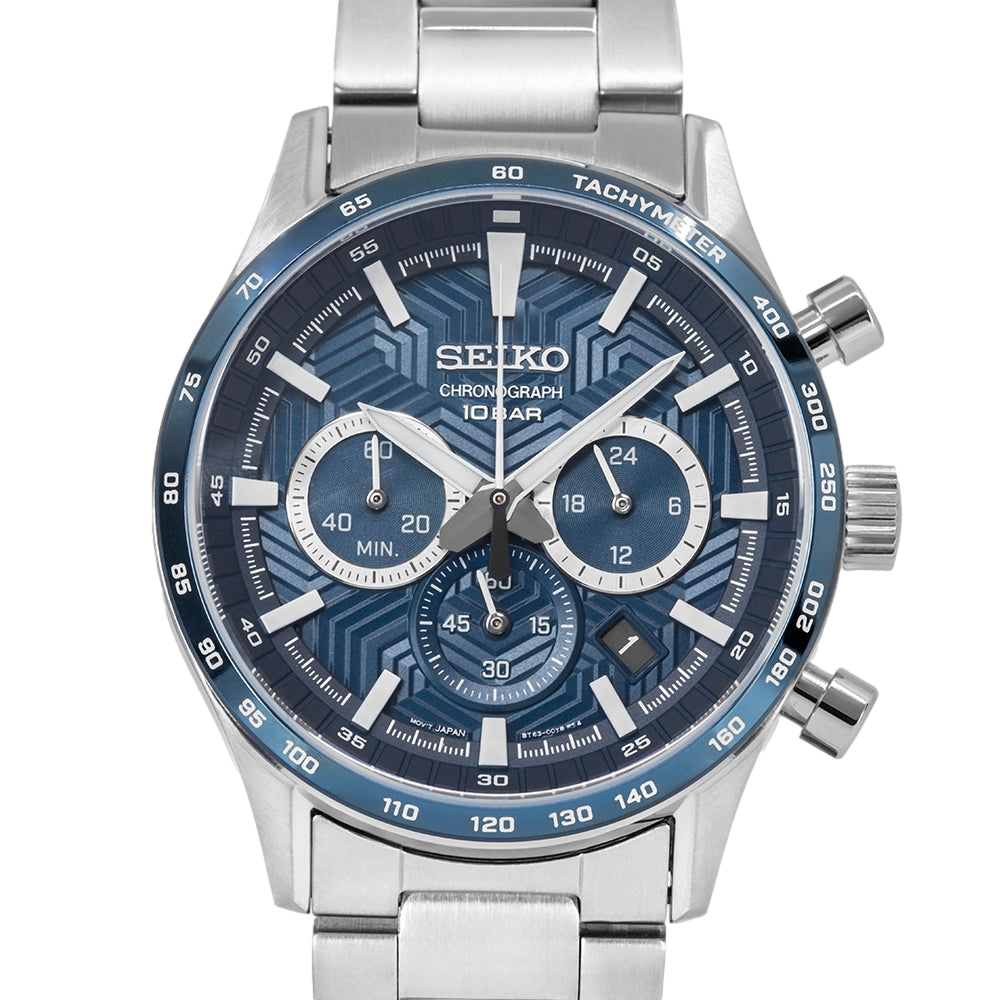 Seiko Men's SSB445P1 Discover More 43mm Quartz Chronograph