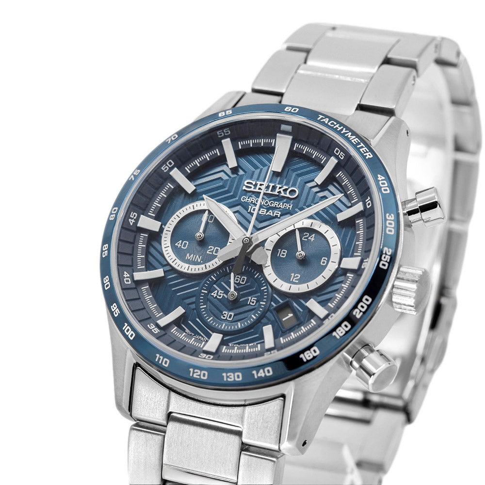 Seiko Men's SSB445P1 Discover More 43mm Quartz Chronograph
