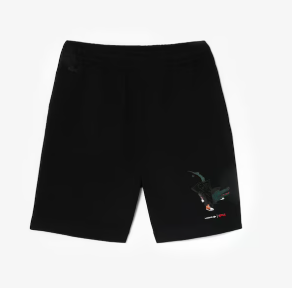 Lacoste NETFLIX ORGANIC COTTON FLEECE SHORTS Men’s -BLACK -031