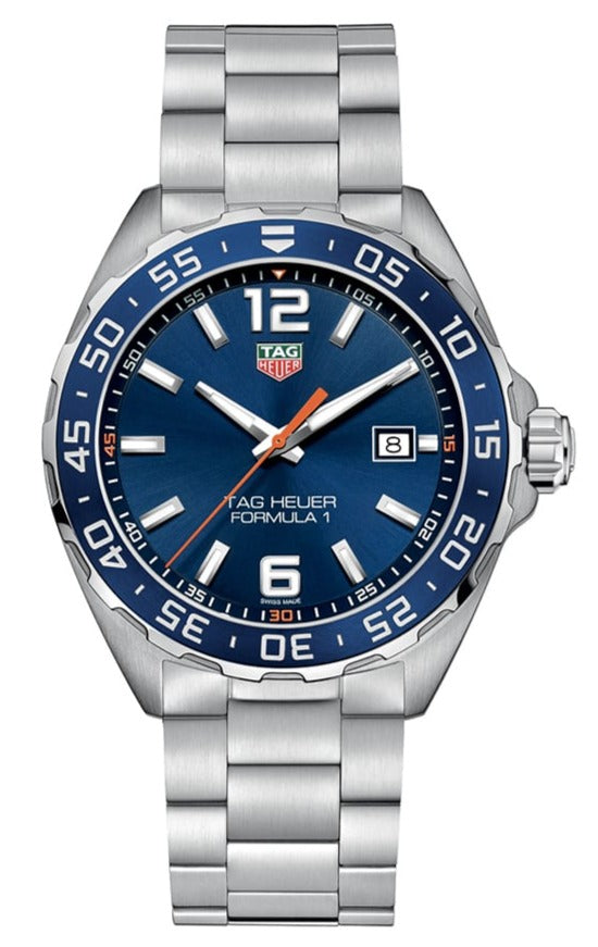 Tag Heuer Formula 1 Quartz Blue Dial Silver Steel Strap Watch for Men - WAZ1010.BA0842