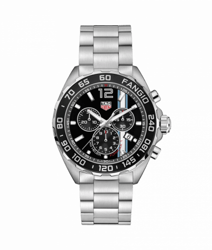 Tag Heuer Formula 1 Chronograph Black Dial Silver Steel Strap Watch for Men - CAZ101H.BA0842