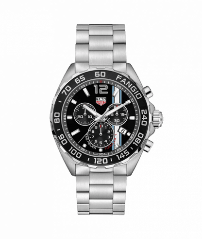 Tag Heuer Formula 1 Chronograph Black Dial Silver Steel Strap Watch for Men - CAZ101H.BA0842