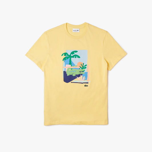 LACOSTE CROCODILE GRAPHIC  PRINT T-SHIRT Men’s - YELLOW