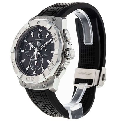 Tag Heuer Aquaracer Chronograph Black Dial Black Rubber Strap Watch for Men - CAY1110.FT6041