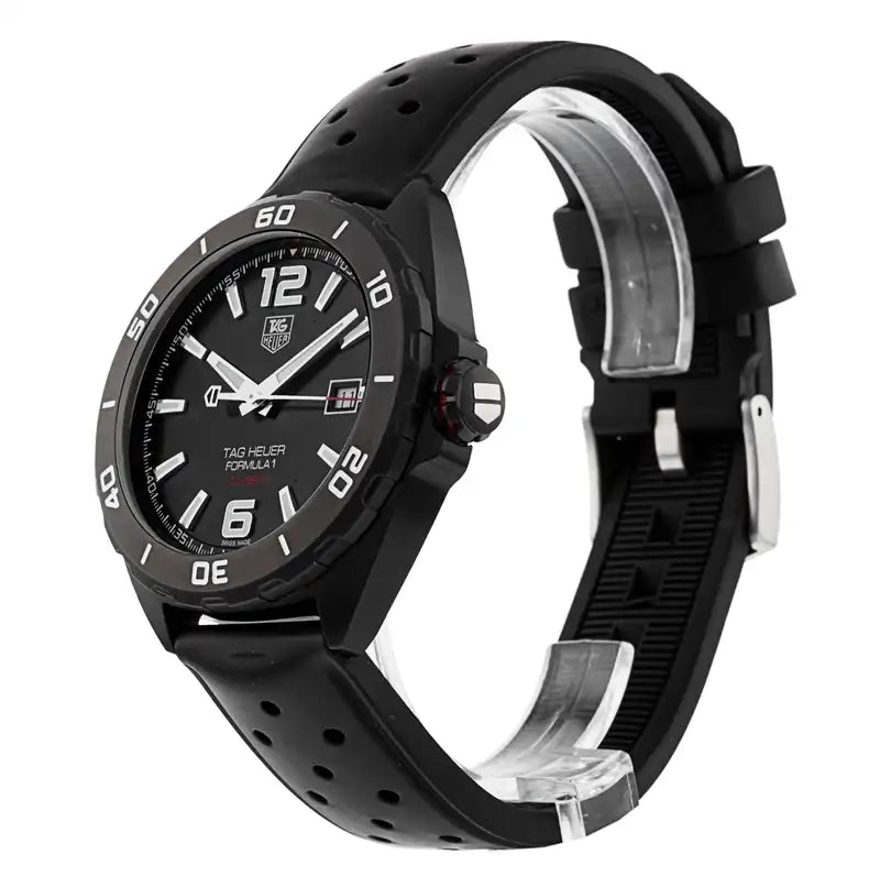 Tag Heuer Formula 1 Automatic Black Dial Black Rubber Strap Watch for Men - WAZ2115.FT8023