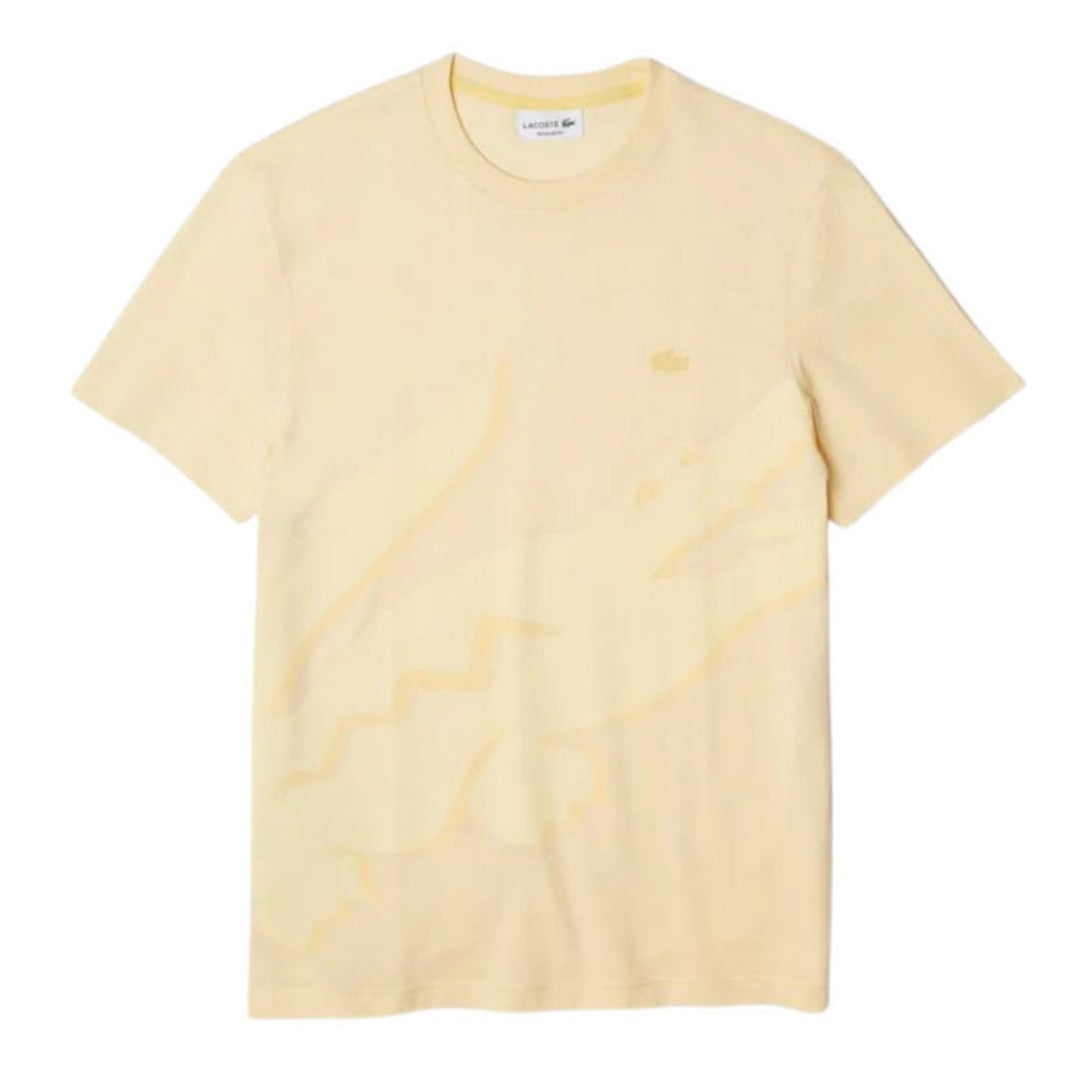 LACOSTE CROCODILE PRINT CREW NECK T-SHIRT Men’s -YELLOW
